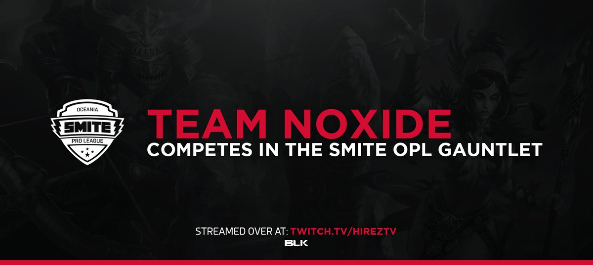 TeamNoxide's tweet image. #NXSmite is competing in the #SmiteOPL Gauntlet today. We play the winner of @SinOceania and #Pepboys next. #NXWIN
📺 twitch.tv/hireztv