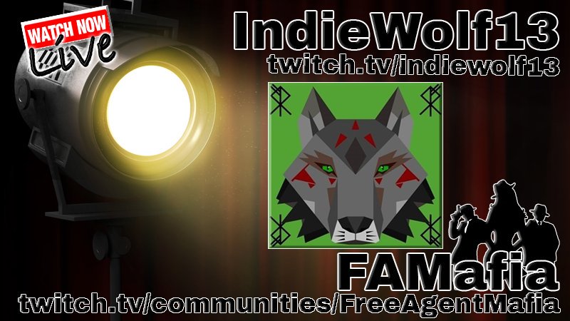 Our #FAMafia Spotlight Streamer @IndieWolf13 
is LIVE twitch.tv/indiewolf13
#SupportSmallStreamers 
<a href="/DNR_CREW/">DNR_CREW</a> @TwitchRaid @streamertweets