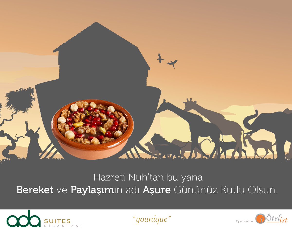 Ada_Suites's tweet photo. Hazreti Nuh’tan bu yana, Bereket ve Paylaşımın adı Aşure Gününüz Kutlu Olsun. #Aşure #Asura #NoahsArk #NoahsArkPudding #BoutiqueHotel https://t.co/82PRBMbT8h