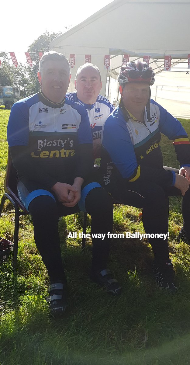 Shout out to these friendly chaps from #Ballymoney Cycling Club - thanks for your support &amp; of course the banter! #StrangfordSportive