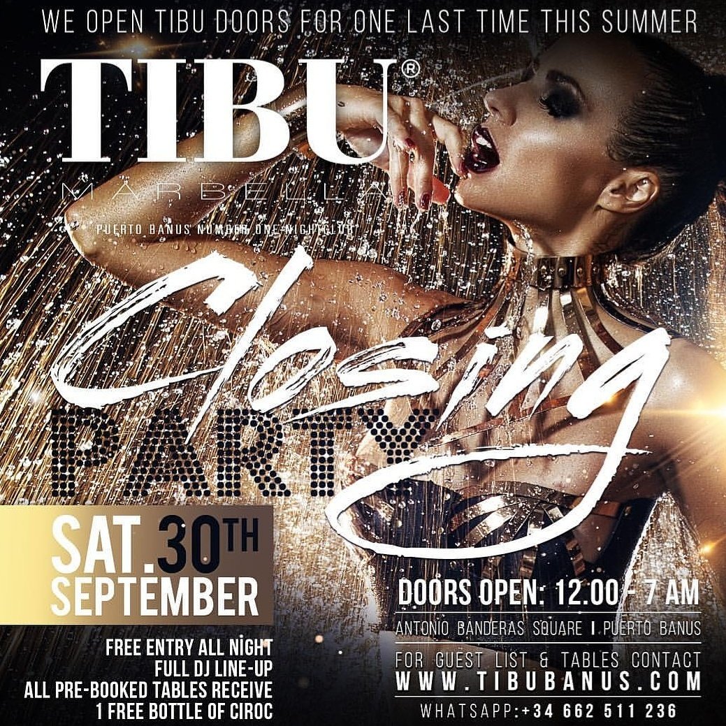 _Playroom's tweet image. It's the @TIBUMarbella closing party tonight! Time for one last summer dance🕺 #tibu#marbs #marbella #party #nightclub #summer #closingparty