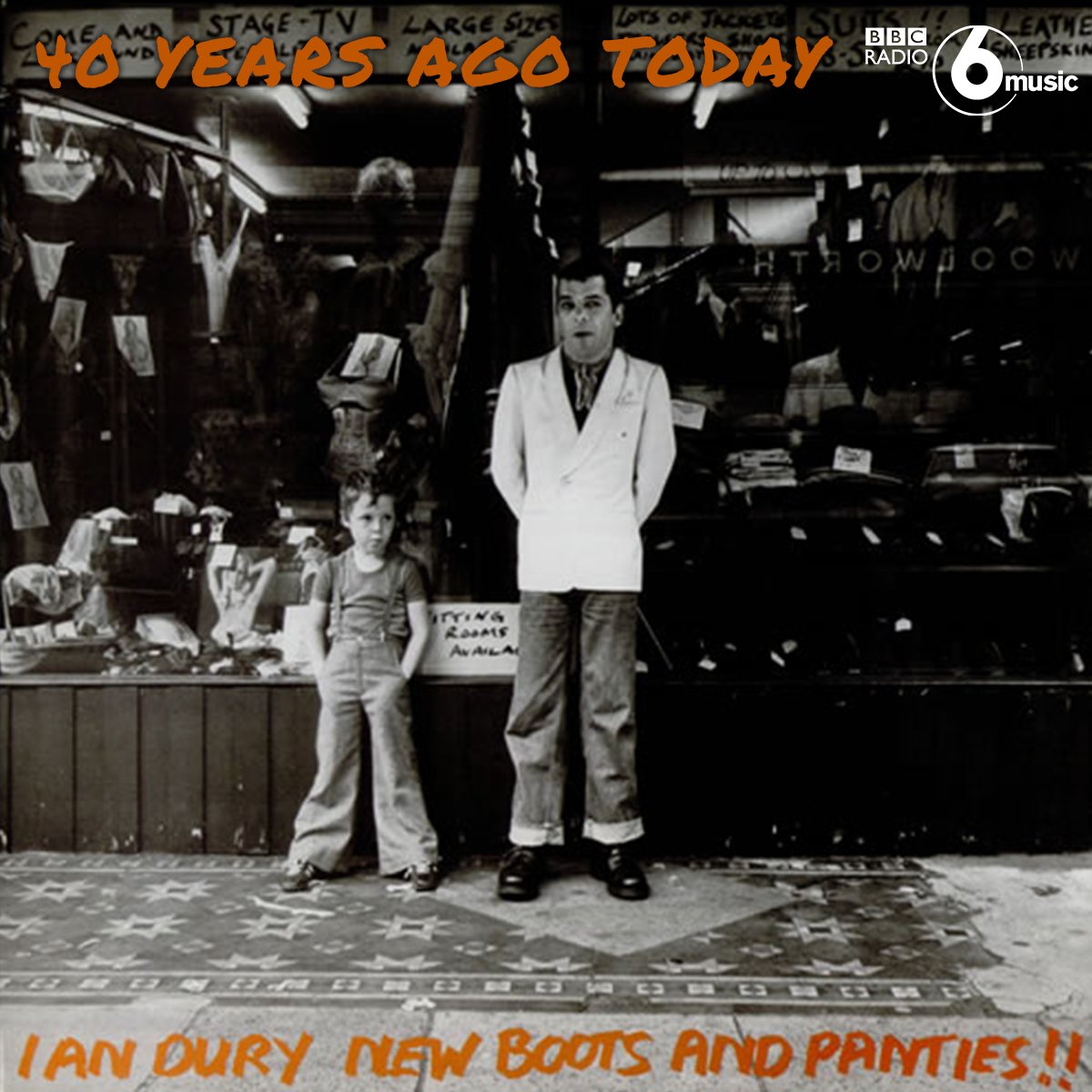 BBC6Music's tweet image. "She took me to the cleaners &amp;amp; other misdemeanours" @IanDuryOfficial's New Boots &amp;amp; Panties (ft a young @baxterdury on the cover) is 40 today