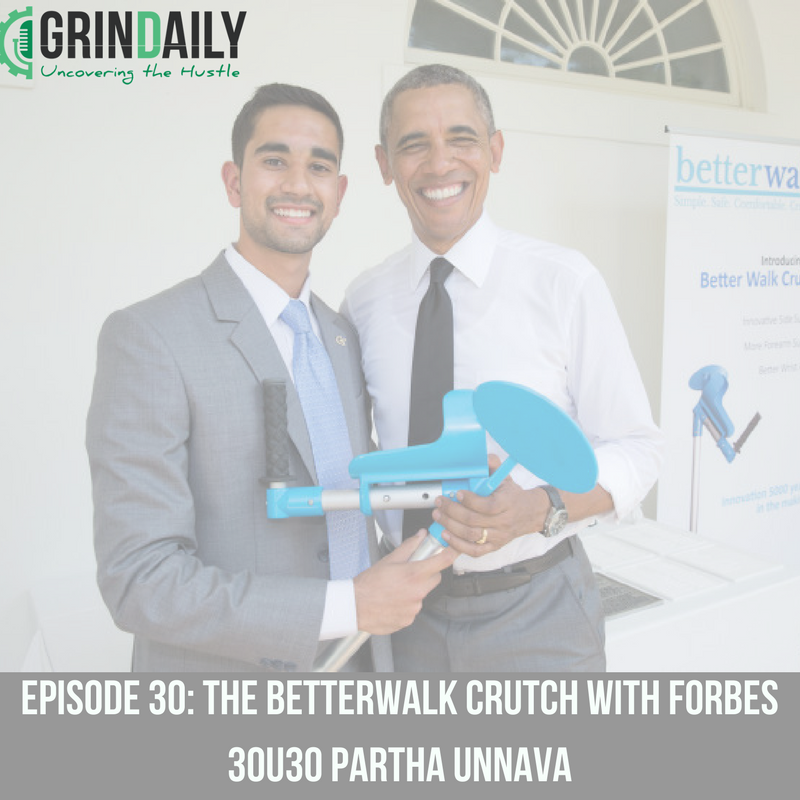 grinddailyinfo's tweet photo. Episode 30: The BetterWalk Crutch with Forbes 30U30 Partha Unnava https://t.co/TFovCOHq3l https://t.co/VOmrBT8n8o