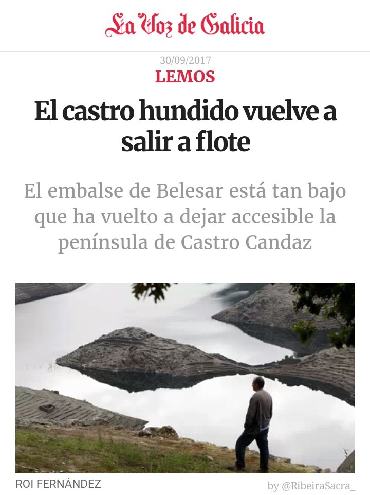 RibeiraSacra_'s tweet photo. El castro hundido vuelve a salir a flote.
#CastroCandaz #Chantada
#EncoroDeBelesar #RibeiraSacra
Vía @VozLemos
►https://t.co/3f9YtXIwSv
• https://t.co/VHnYjT7EzS
