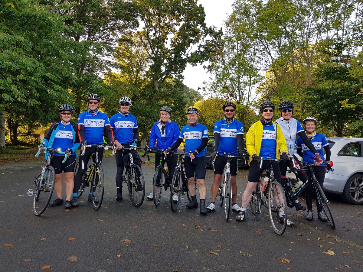 The Hillsborough 26ers getting ready to pedal off on our 80km route #StrangfordSportive