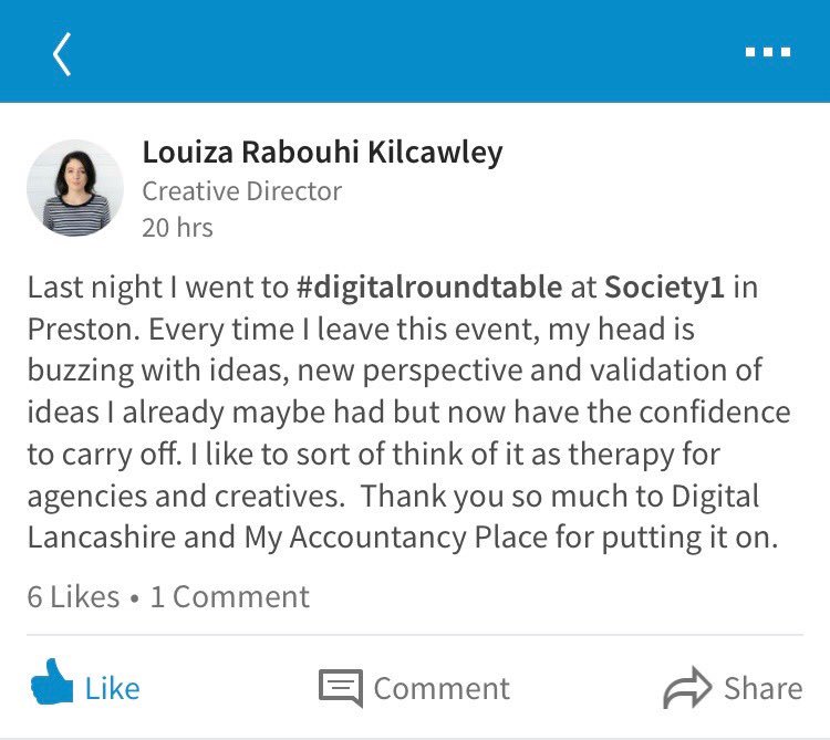 Ossyref's tweet image. Some great feedback from our last @DigiRoundtable event in Lancashire. Sign up for our next 1 here myaccountancyplace.co.uk/get-invited-to…