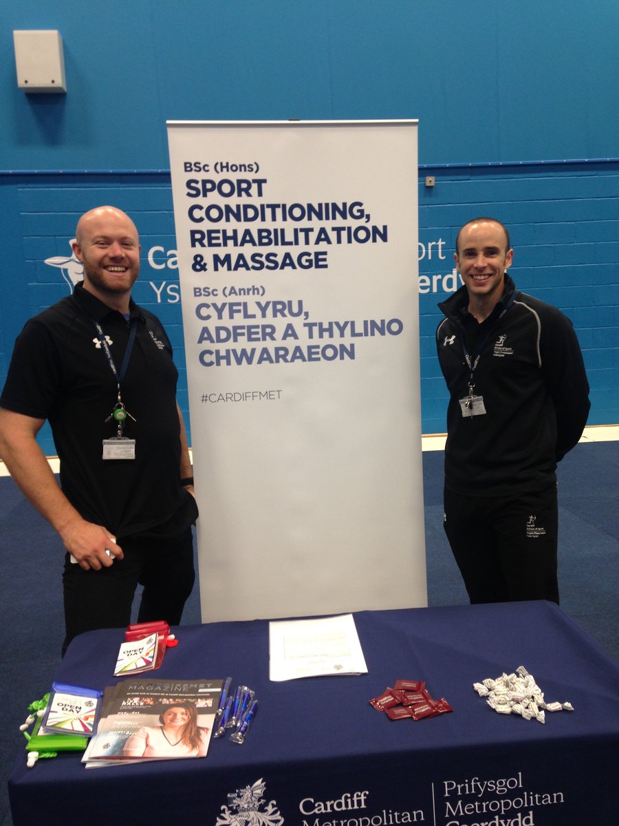 The lovely @AttwoodMJ and @MeyersRw ready for a chat about @CardiffMetSCRAM at @cardiffmet #uniopenday
