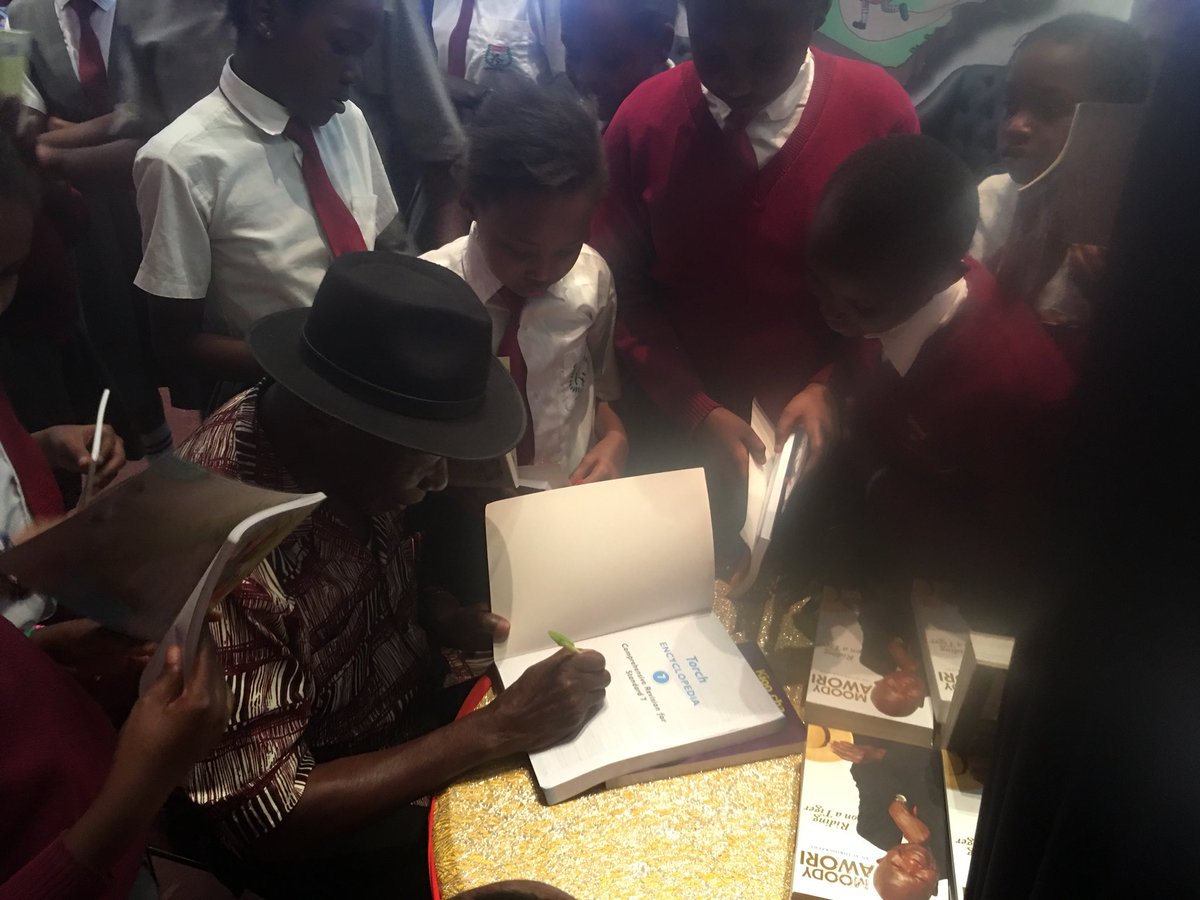 Signing copies of my autobiography #RidingonaTiger at the 20th Nairobi International Book Fair at Sarit. #NIBF  <a href="/MoranPublishers/">Moran (E.A.) Publishers Ltd</a>