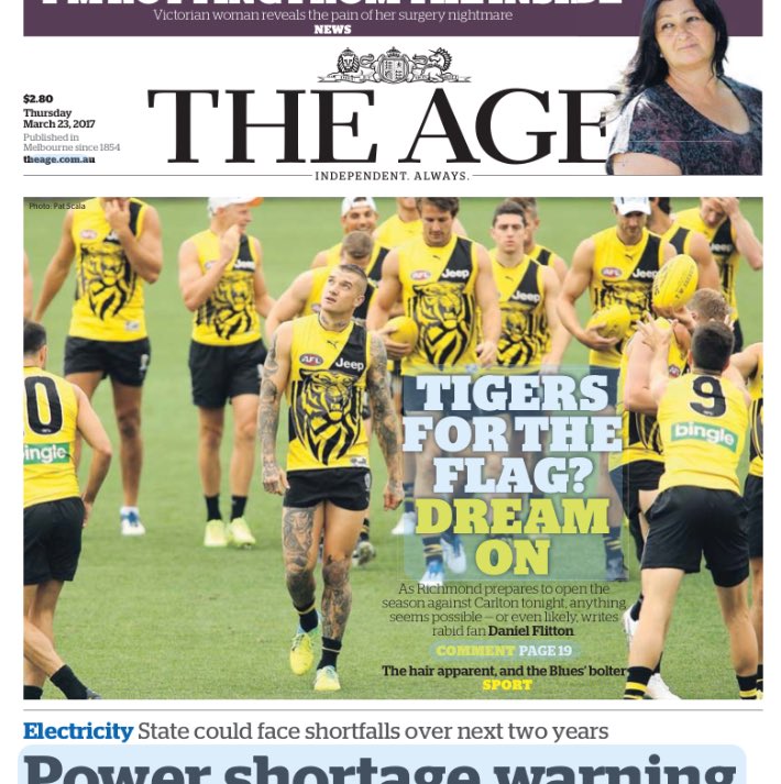 danielflitton's tweet image. Just a little reminder. (Check the date!) #gotiges #aflgrandfinal2017 #yellowandblack #yourippa