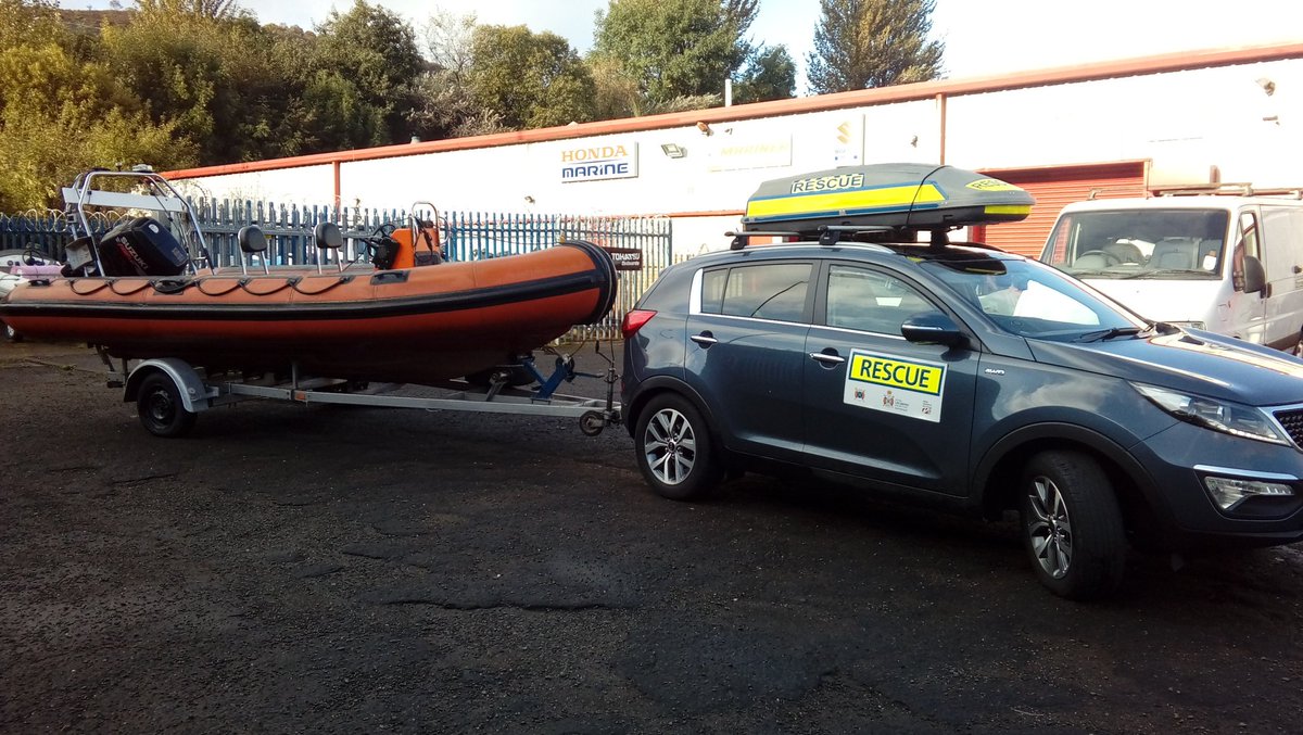 Our Rescue #volunteers collecting our big Rescue boat from <a href="/ClydeOutboards/">Clyde Outboard Services</a> after its annual check, thank you #lifesaving <a href="/WrightJohnston/">Wright Johnston</a>