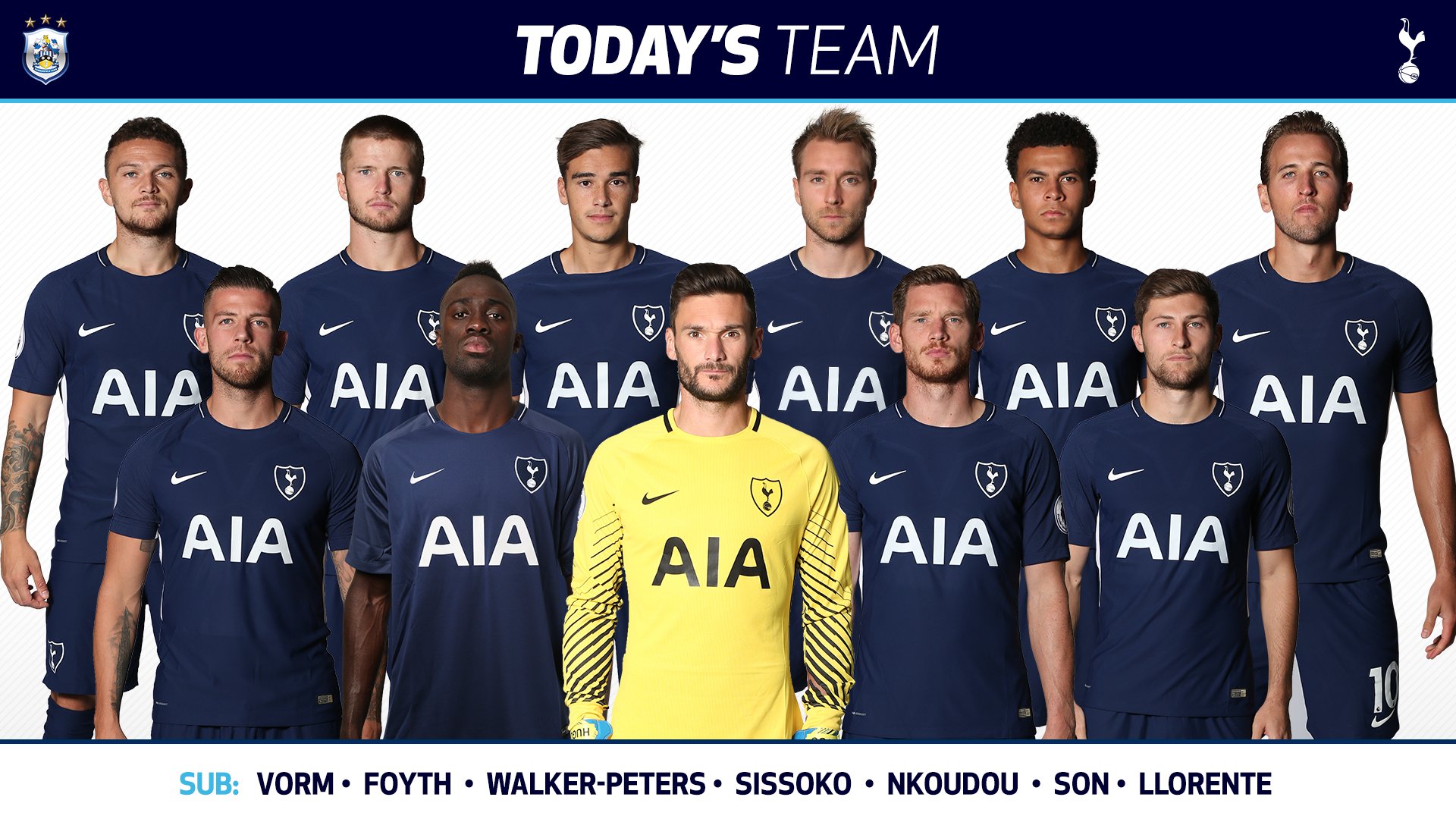 Tottenham Hotspur on X: 𝗧𝗘𝗔𝗠 𝗡𝗘𝗪𝗦! Lloris (C), Aurier, Dier,  Sanchez, Davies, Sissoko, Lo Celso, Bergwijn, Lucas, Son, Kane.  @WilliamHill latest (18+) ➡️  #THFC ⚪️ #COYS   / X