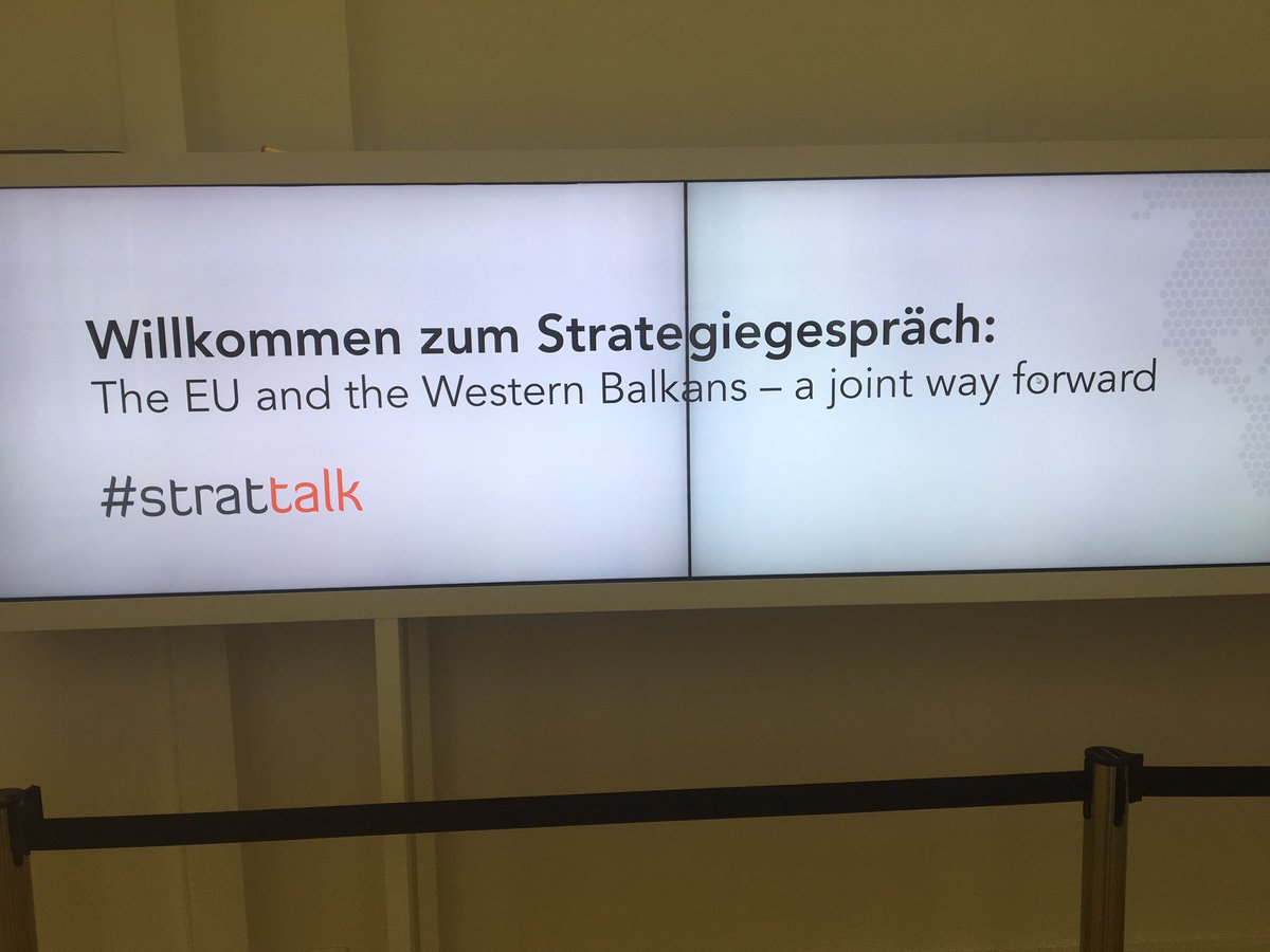 schnoellthomas's tweet photo. EU-Perspective for the #WesternBalkans has to be concrete and visible. Region must remain on the agenda. #BerlinProzess #strattalks https://t.co/oXZW0avyxW