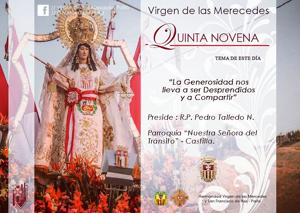 Christ_David07's tweet photo. 5° día de NOVENA a nuestra Madre de la Merced.
#MesMercedario #Amor #Fe #Esperanza #HVMSFA #Paita @arzlima @ElPapaEnPeru @MiPapaFrancisco https://t.co/uXssRoSIDk