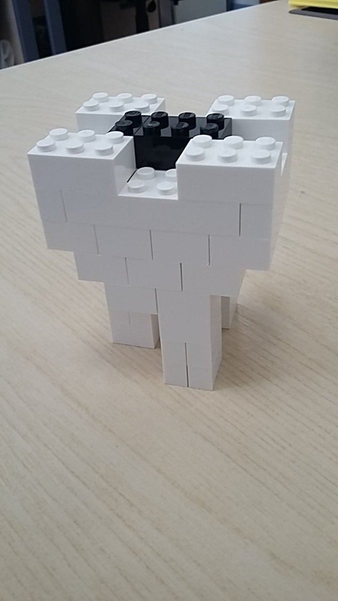 jefflewis63's tweet photo. Make a tooth we said. Here's the Lego we said. Here's our tooth the replied! @CardiffMetCSHS @cardiffmet #molar #denttech #weearecardiffmet https://t.co/AUf7wcCaqb