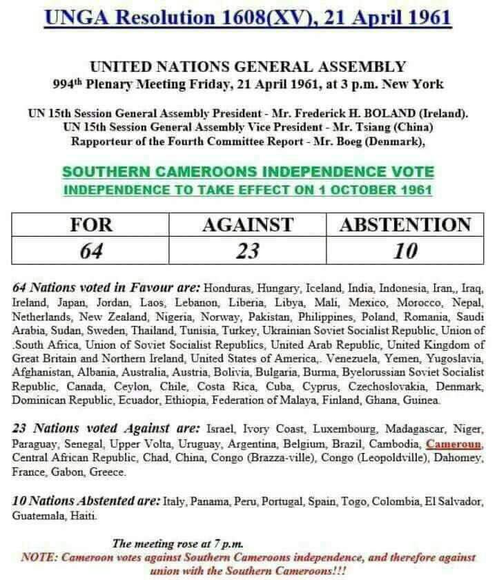 MengnjoPaulette's tweet photo. Buea is the capital of Southern Cameroons Time to return to Buea #freesoutherncameroons #restorationnow @antonioguitarres #unga72
#PRUSH https://t.co/Rhu045TtX1