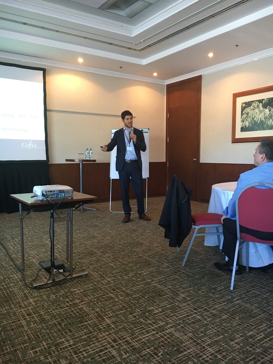 Gaftaworld's tweet photo. Gafta arbitrator Ezequiel Manovil presenting at #gpdCS on Bills of Lading https://t.co/wRiLfQA6lp