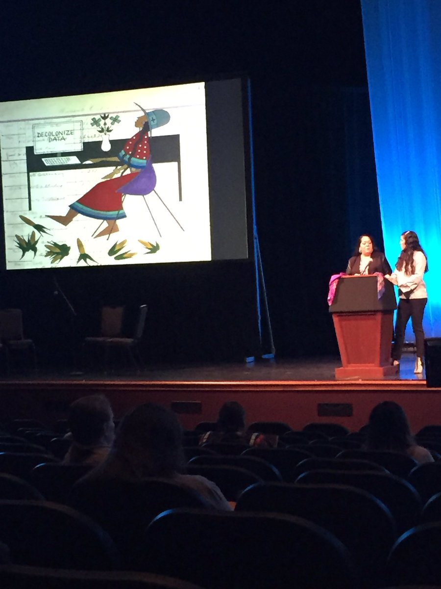 AmberRaeRuffin's tweet photo. Abigail and Elisabeth EchoHawk opening the Second Annual Native American Nutrition Conference #Decolonizedata Gorgeous art on ledger paper 😍 https://t.co/pdb2QtTvyv