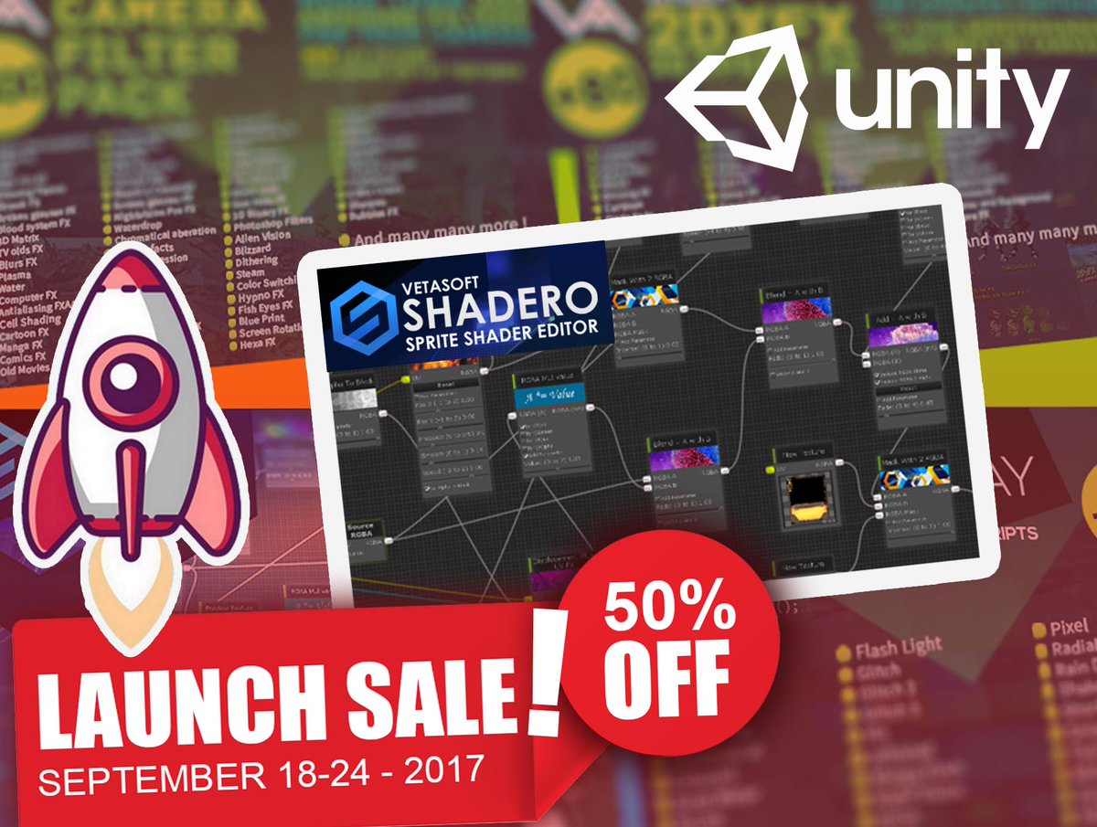 VetasoftA's tweet photo. Special Launch #Shadero Week! Shadero Sprite at 50% Off during this week, we also added all our assets to 50% off! https://t.co/v3GkyCOePi https://t.co/q3SY0EklbA