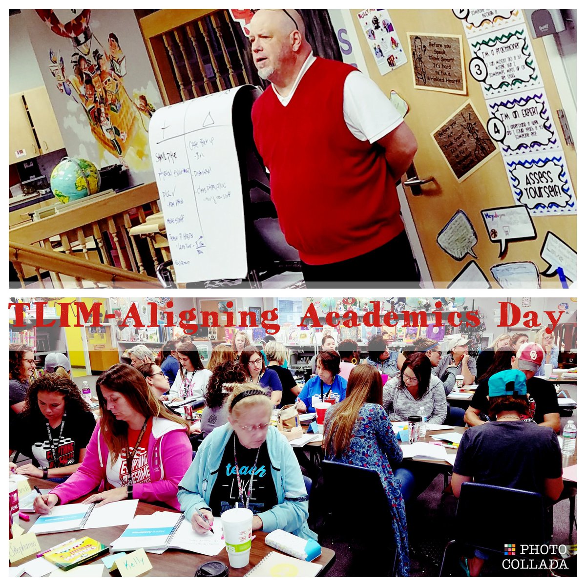 JES_HornsUp's tweet photo. Ts PD day @ CE- @cbskn is in Action w/Aligning Academics! #LeaderinMe #CECOMETS https://t.co/WBF21gcRM3