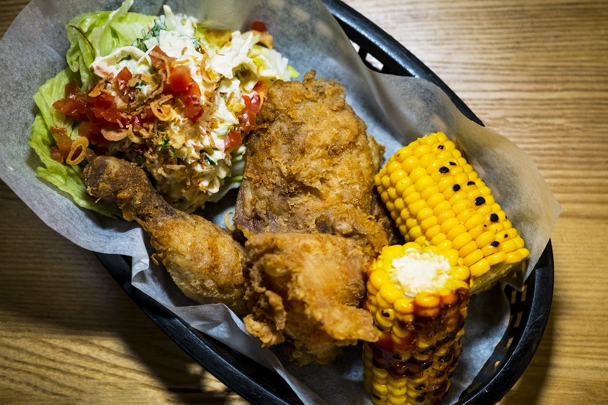 What is this 'gym' place? Sounds boring. Southern Fried Chicken basket -12 pieces of chicken, fries &amp; a choice of slaw or beans for £12.50.