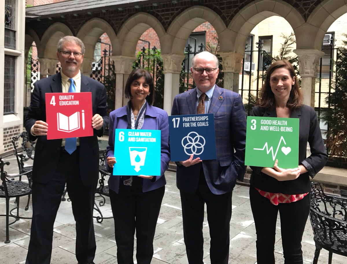 Foundation staff <a href="/peter_laugharn/">Peter Laugharn</a> <a href="/EJC45/">Edmund J. Cain</a> <a href="/shaheenkl/">Shaheen Kassim-Lakha</a> and @JuliaFriedman13 attend the <a href="/PhilSDGs/">SDG Philanthropy</a> event during #unga week in NY #sdg #phil4SDGs