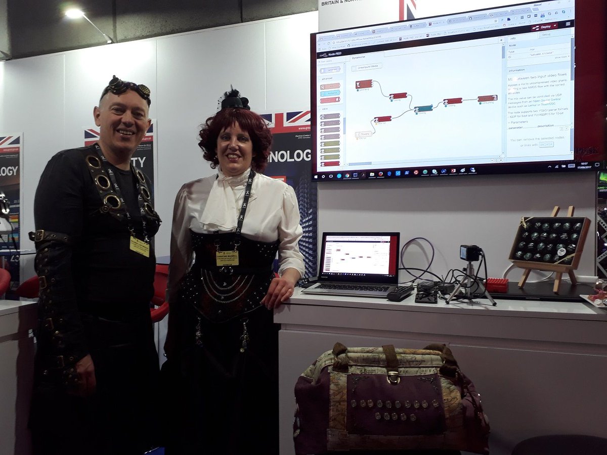 Fantastic Streampunk skirts in the mix today ... that's a software only mix controlled from a smartphone! @IBCShow #UKatIBC @TFSUK 10.A42