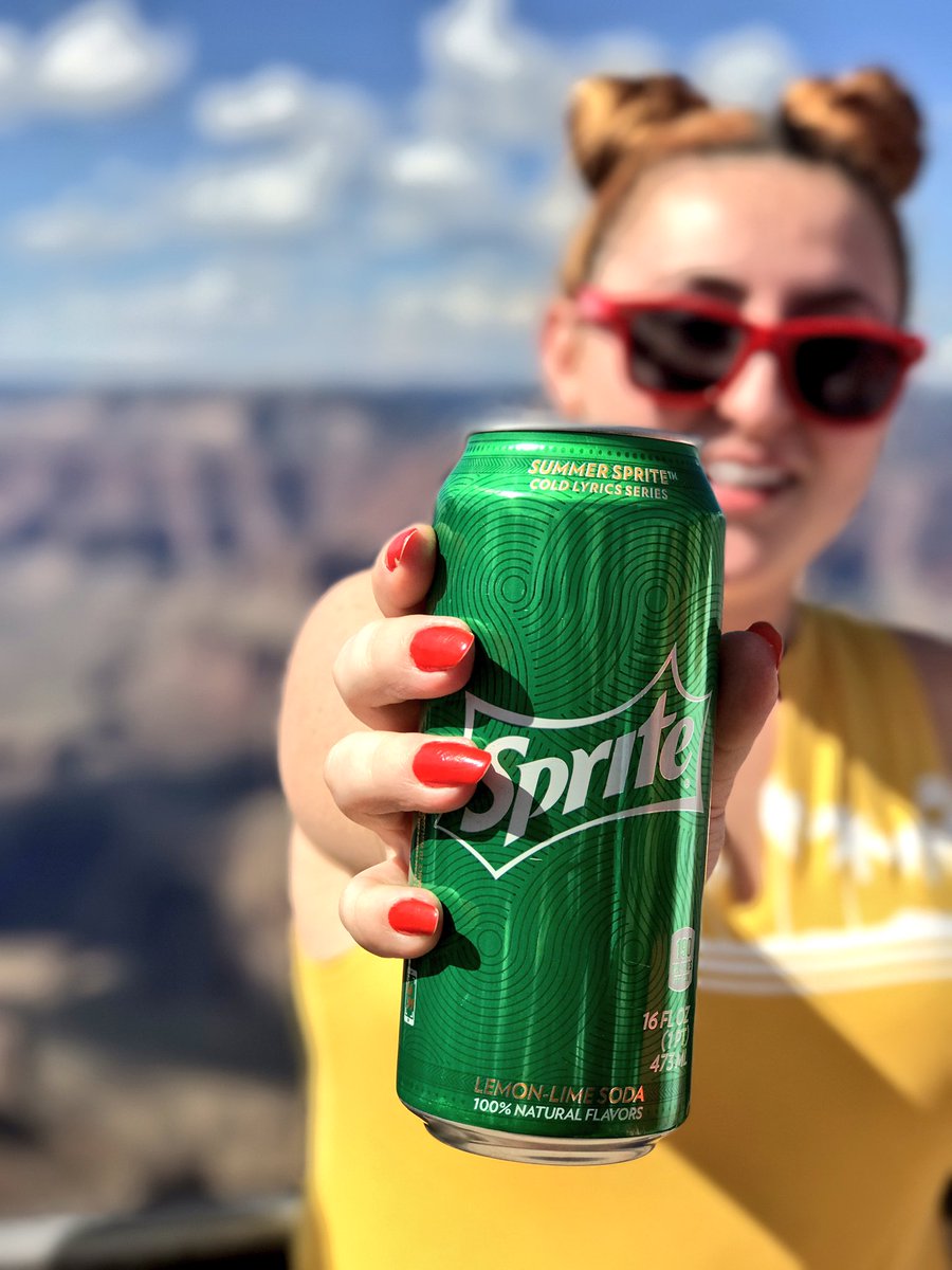 gatessie's tweet photo. "For those who are relentlessly chasing their passions" #Sprite #lemonlime #spritelyfe #obeyyourthirst #wannasprite #Grandcanyon https://t.co/ejXuP68iND