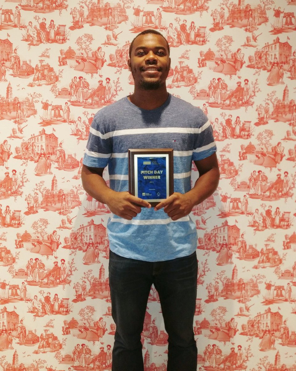 We're hearing good things from our students after graduation. Tony stopped by the office the other day, still carrying his Pitch Day plaque.
