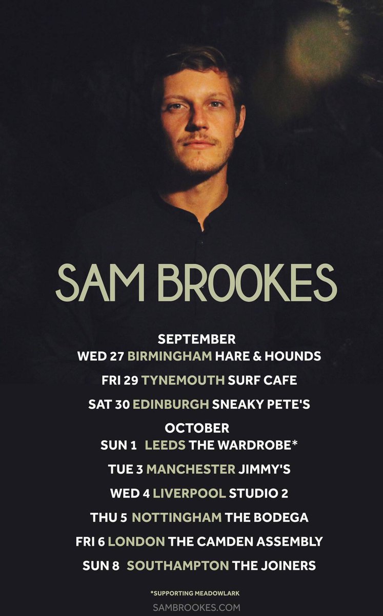 MirrormanAgency's tweet photo. Less than 3 weeks until @Sam_Brookes brings his unique brand of alt-folk to @joinerslive #Southampton
Tix only £8: https://t.co/CoH9fceBVD https://t.co/9ECEUSXeFX