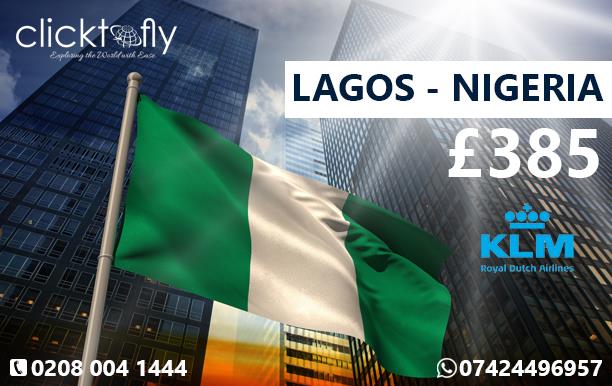 ClickToFlyUK's tweet photo. #KLMFlight sales just announced #Lagos £385
Dial 0208 004 1444 or visit for more: https://t.co/mR57qrobiU https://t.co/JT8T0HzlCP