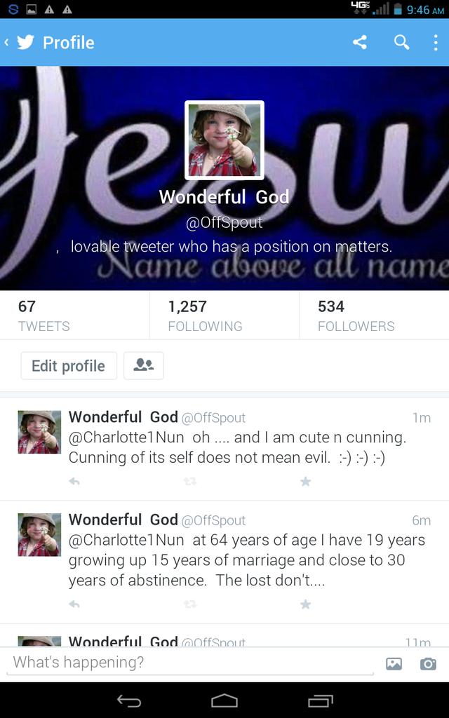 OffSpout's tweet photo. @Charlotte1Nun   Satan could say all that i have just said..... https://t.co/RvKxEBTJxr