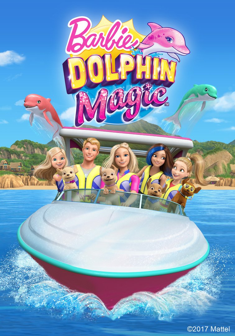 Barbie's tweet photo. #Barbie and her pups go on an unforgettable underwater adventure in Barbie Dolphin Magic! Watch now on @Netflix: https://t.co/SR4AinWmgc https://t.co/Aq5cz5R6Xr