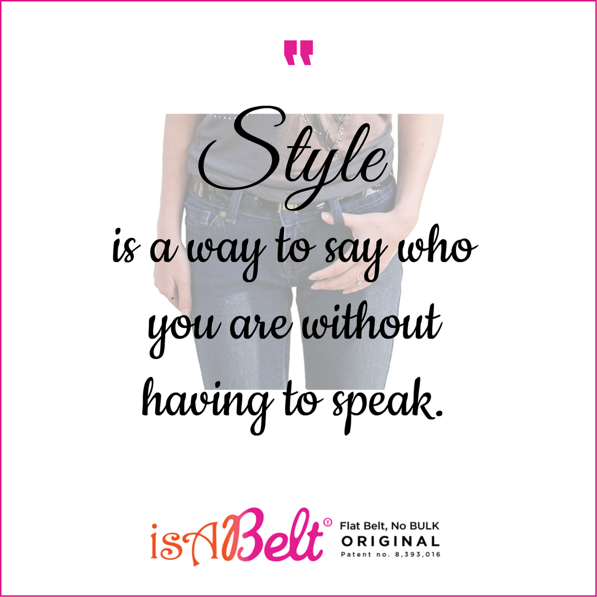 IsabeltOriginal's tweet photo. Style is a way to say who you are without having to speak. — Rachel Zoe
#isAbelt #quoteoftheday #qotd #mondaymotivation #fashion #style https://t.co/1dLn2PkHG0