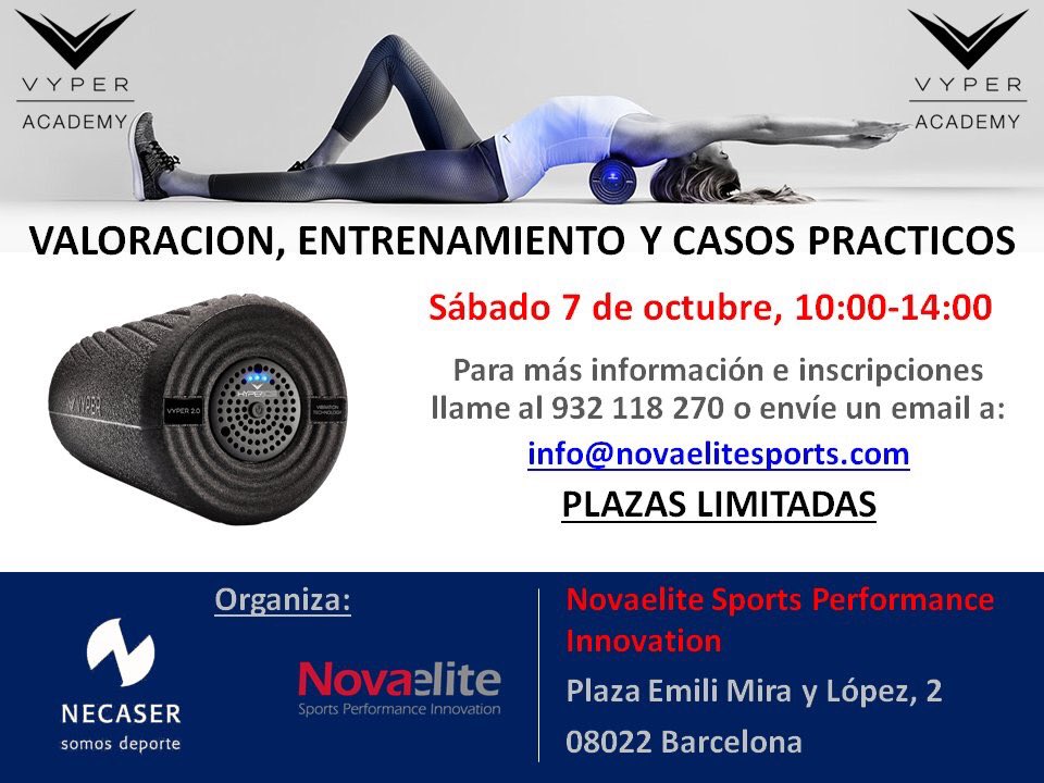 #Apúntate al #curso #vyperacademy el #7oct en @NovaeliteSports

+Info:
📱932 118 270
📩 info@novaelitesports.com

#PlazasLimitadas #novaelite