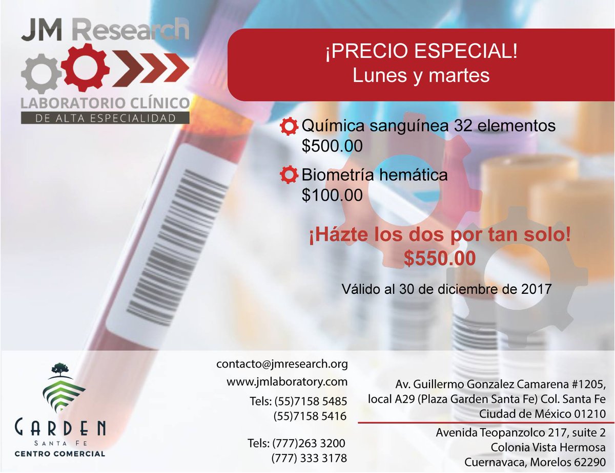jm_research's tweet photo. ¿Quieres saber cómo están tus niveles de glucosa, colesterol, triglicéridos y otros indicadores? #FelizLunes #Salud #JMResearch https://t.co/2sbN0YJPwX