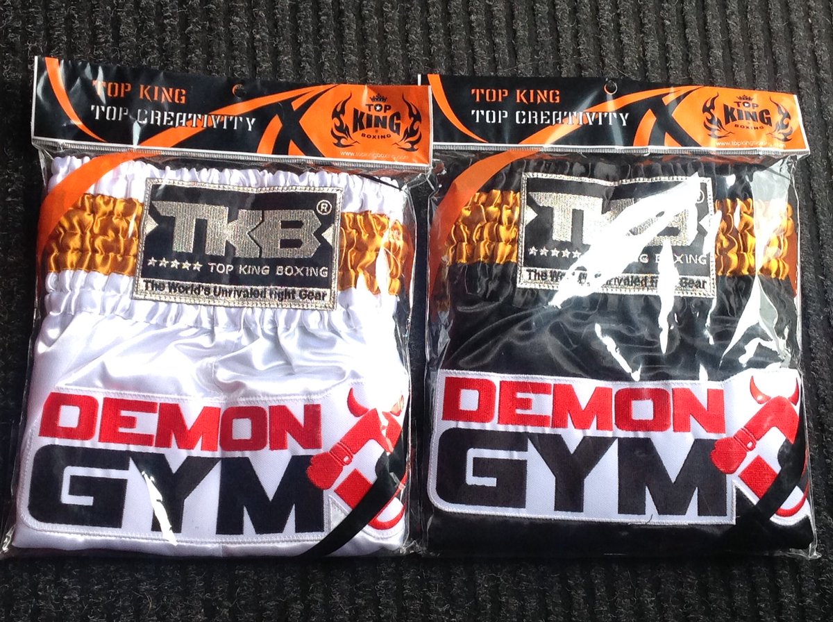 GymDemon's tweet photo. Gym shorts £40 #MuayThai #Warrington #Training https://t.co/1Lroiz5QNT