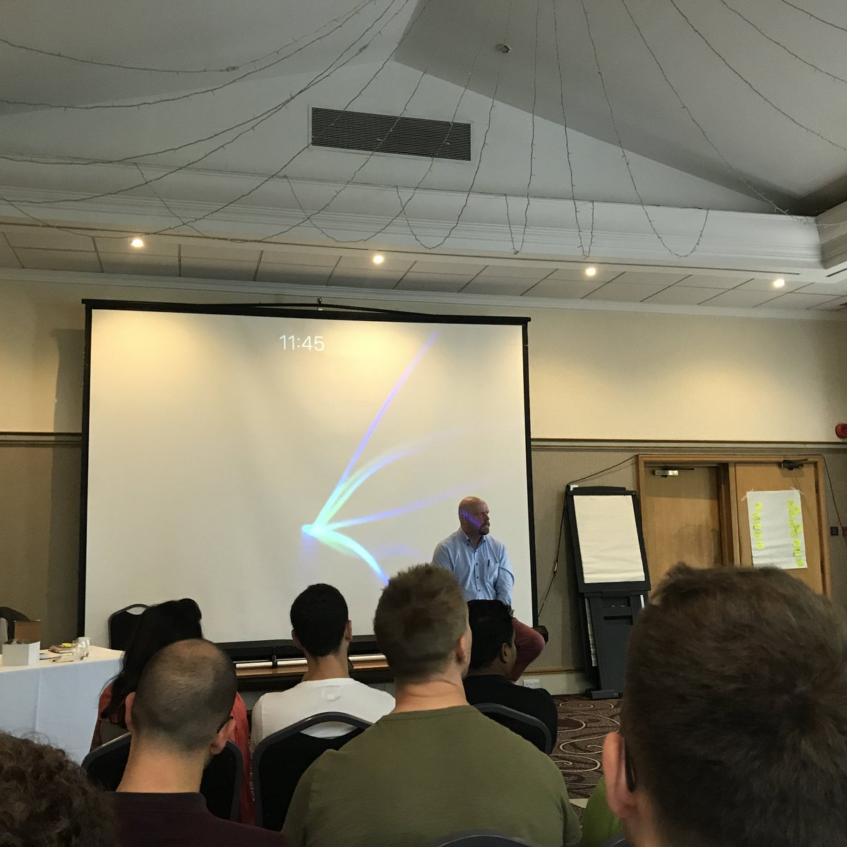 JoroDev's tweet photo. Good morning from #ZUKCamp2017 at Windermere, where the one and only @KentBeck is proposing that efficiency is the enemy of efficiency https://t.co/fIQUYpzur4