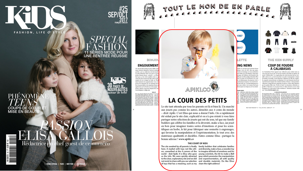 ComandKids's tweet photo. Elisa, du blog #etdieucréa, craque pour le site de
#jouets #Apiki. Sa sélection est à découvrir dans le nouveau @magazineKiDS :-) https://t.co/QH2ImotjTi