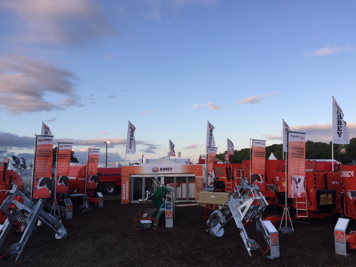 AbbeyMachinery's tweet photo. Nearly there. Great array of all our latest technology. Call to meet our technical team. Not a stand to be missed! #ploughing2017 #stand448 https://t.co/3rsub2f95R