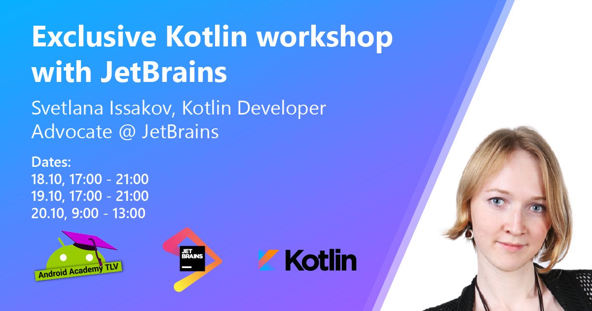 parahall's tweet image. Wohoo!We are going to host an exclusive workshop for our @AndroidTLV mentors w/ huge help from @jetbrains &amp;amp; @sveta_isakova 
#gde #androiddev