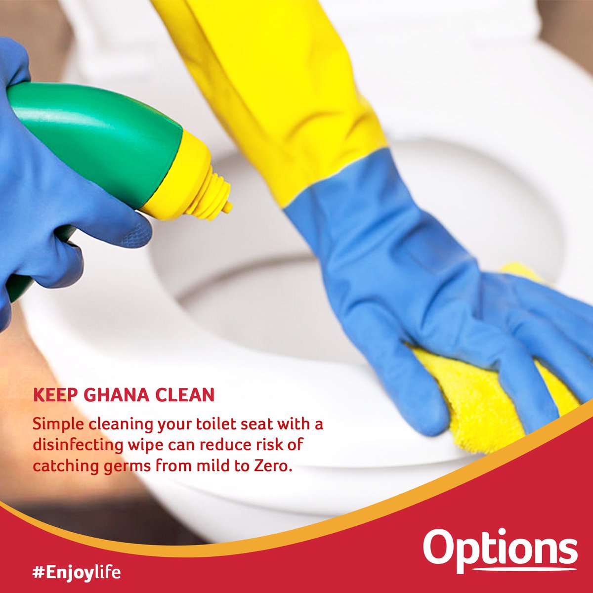 optionsmartgh's tweet photo. Make it a point to clean your toilet seat regularly with disinfectant. #keepghanaclean 

#OptionsMart, enjoy life! https://t.co/UYKMMId6so