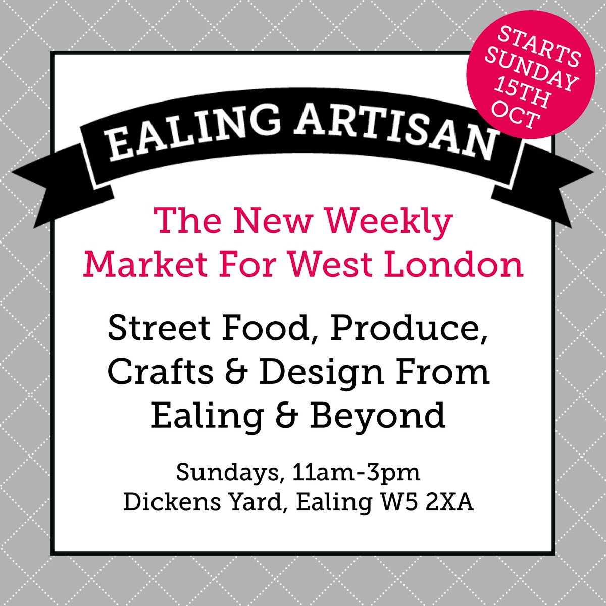 EatMeDrinkMeLDN's tweet photo. #W5FoodMarket & #CraftedW5 have joined forces. Bringing you a new weekly #market - Ealing Artisan starting Oct 15th #DickensYard #WestLondon https://t.co/NwVEAsM4Fl