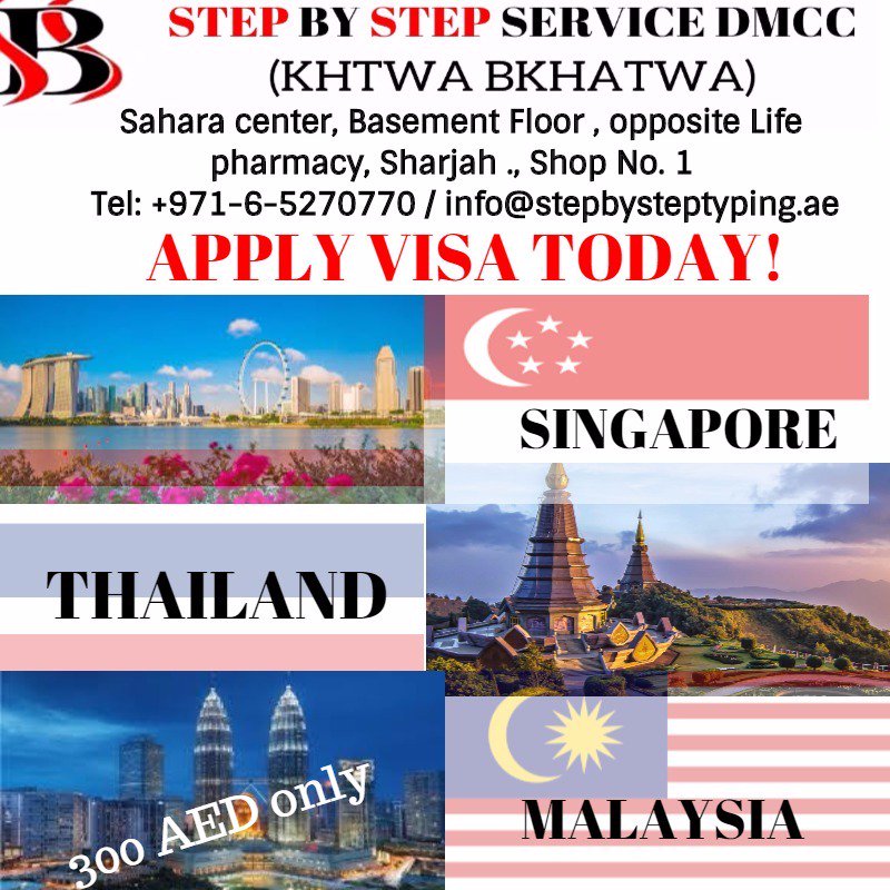 StepbstepTyping's tweet photo. #Thailand, #Singapore, #Malaysia! ! ! ! Explore &amp; enjoy a South East Asian tour this autumn season! Get your #Visa ! follow @StepbstepTyping https://t.co/Tdb4C4OZDq