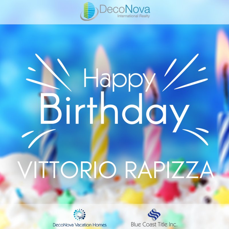DecoNova_Intl's tweet photo. HAPPY BIRTHDAY !! ...
Have a fantastic day
#DecoNova #Realty #Realtor #Miami #Orlando #RealEstate #JoinDecoNova https://t.co/QtA7046AeD