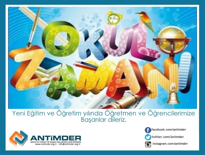Antimder's tweet photo. Yeni Eğitim ve Öğretim yılında Öğretmen ve Öğrencilerimize Başarılar dileriz.
#2017 #2018 #Eğitim #Öğretim #AntimderAkademi https://t.co/pYzrYsnyHb