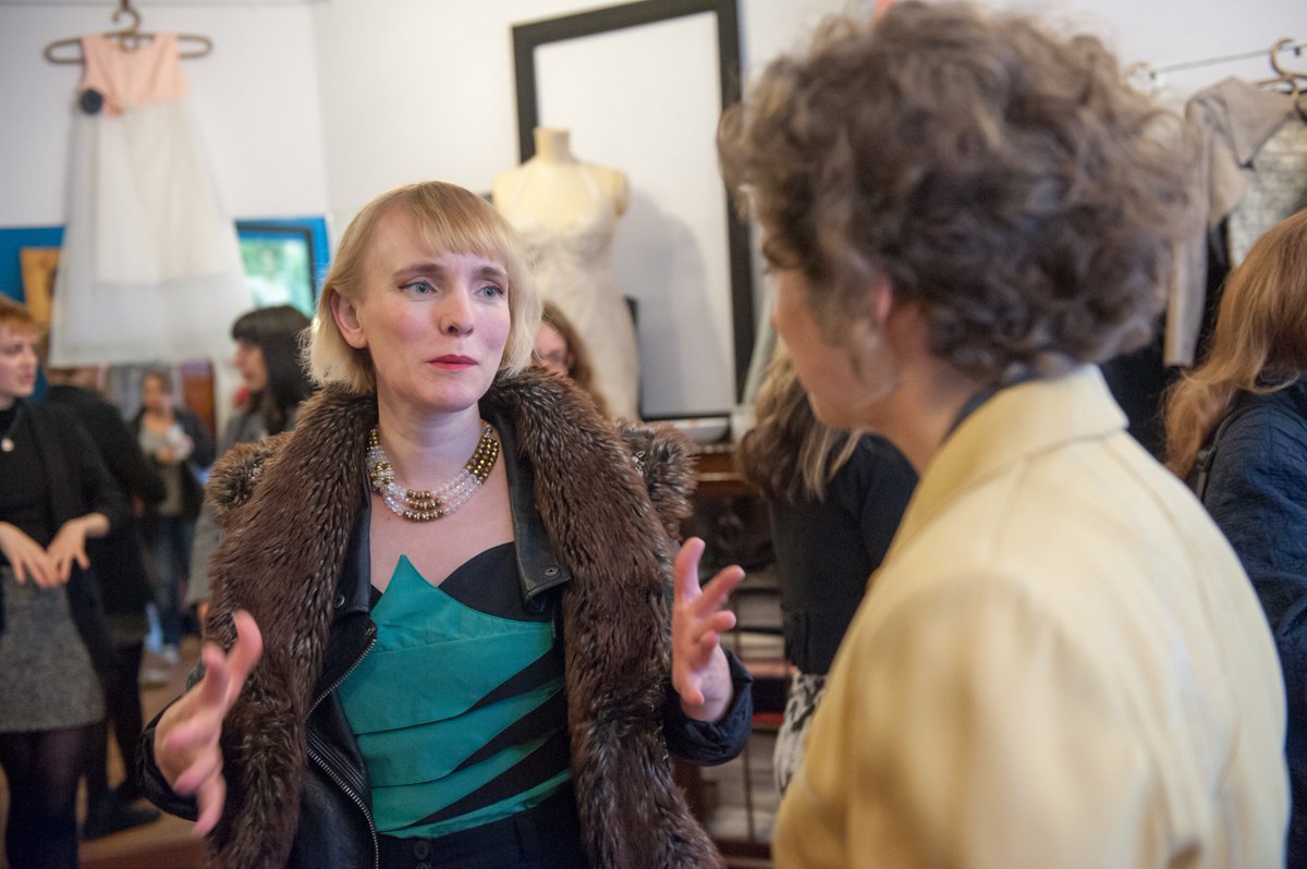 HouseOfTammam's tweet photo. Thanks to all who came to celebrate #TammamTurnsTen with us last week..💚this pic of MsT & @TansyHoskins talking #slowfash! #CaptionComp time https://t.co/uR1FnzP4KO