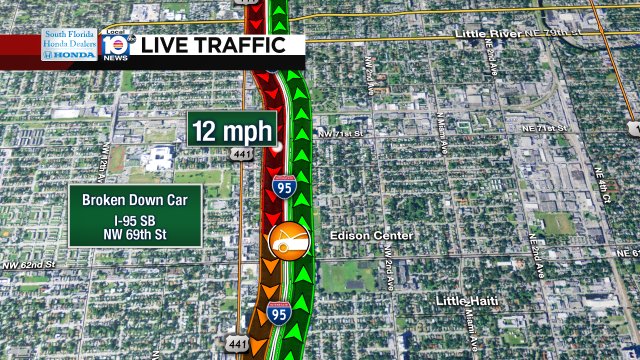 Broken Down Car on I-95 SB at NW 69th St #traffic https://t.co/XUPoHKKmKT