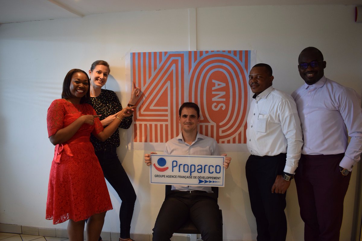 Proparco's tweet image. Au bureau de #Douala aussi, qui couvre l'Afrique centrale, nos équipes sont prêtes à fêter nos 40 ans demain! #PROPARCO40