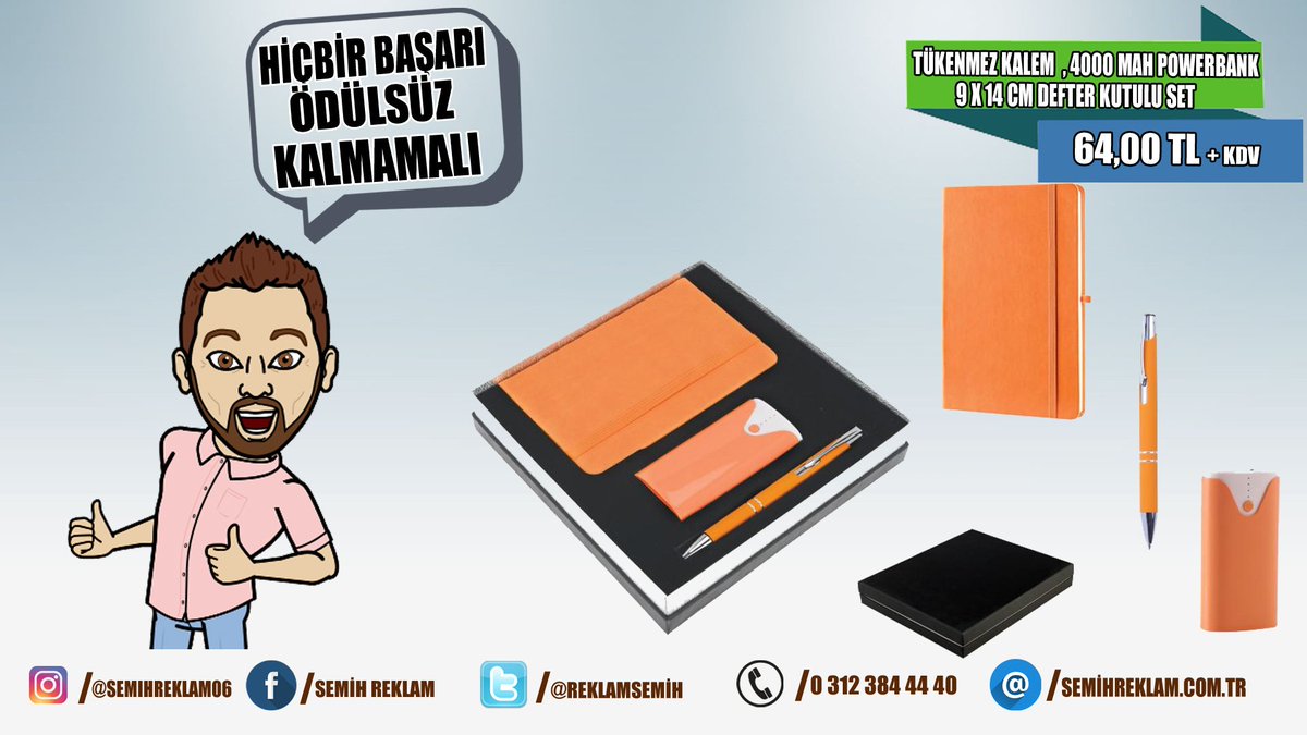 reklamsemih's tweet photo. Semih Reklam İletişim;

0312 384 44 40
https://t.co/FvmAY9cMTn
#promosyonürünleri
#kalemseti
#semihreklam
#hediye
#vipmasaseti https://t.co/WUuMv69f3y