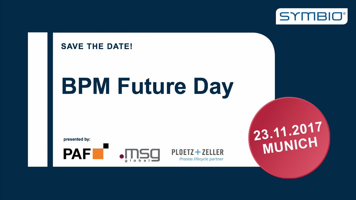 symbioworld's tweet image. Attend our #Event BPM Future Day with our partners @msg_global &amp;amp; ProcessAnalyticsFactory PAF. More: goo.gl/jUucKB  #bpm #bpa